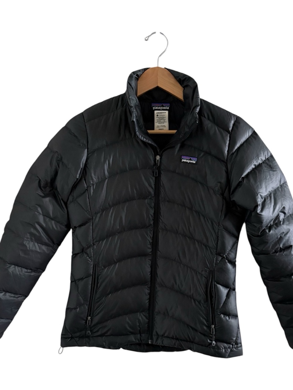 Patagonia Women's Black Goose Down Puffer Jacket - Like New